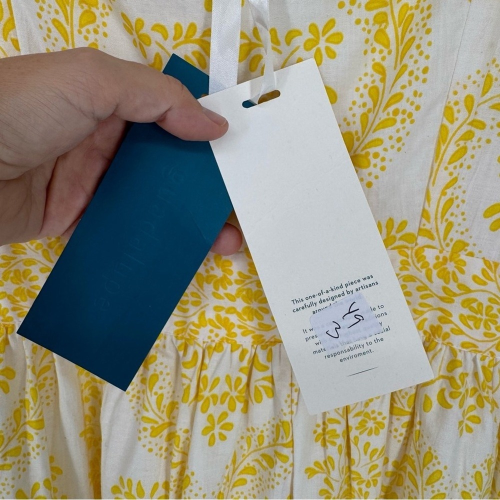 NWT Guadalupe Gianna Cotton Cottagecore Coquette Feminine Midi Dress Size L Glam - Picture 10 of 14